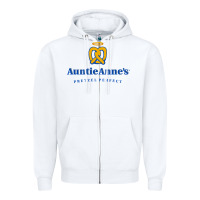 White auntie anne's Zipper Hoodie - linhVisuals