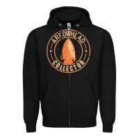 Black arrowhead collector essential Zipper Hoodie - linhVisuals