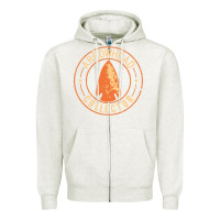 Oatmeal Heather arrowhead collector essential Zipper Hoodie - linhVisuals