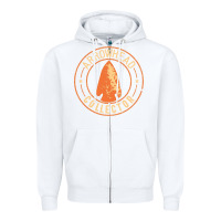 White arrowhead collector essential Zipper Hoodie - linhVisuals
