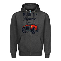 Charcoal Heather mountain explorer Zipper Hoodie - linhVisuals