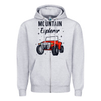 Heather Grey mountain explorer Zipper Hoodie - linhVisuals