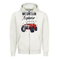 Oatmeal Heather mountain explorer Zipper Hoodie - linhVisuals