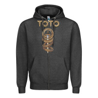 Charcoal Heather TOTO ROCK Zipper Hoodie - linhVisuals