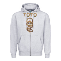 Heather Grey TOTO ROCK Zipper Hoodie - linhVisuals