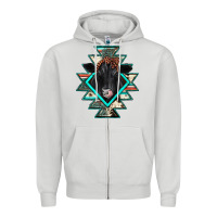 Dove Grey black angus cowhide aztec Zipper Hoodie - JahusDesignShop