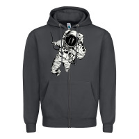 Smoke astronaut in the space Zipper Hoodie - linhVisuals