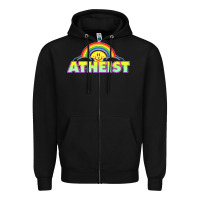Black atheist2 Zipper Hoodie - linhVisuals