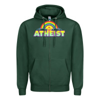 Sports Green atheist2 Zipper Hoodie - linhVisuals