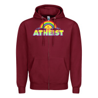 Burgundy atheist2 Zipper Hoodie - linhVisuals