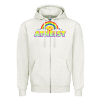 Oatmeal Heather atheist2 Zipper Hoodie - linhVisuals
