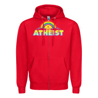 Red atheist2 Zipper Hoodie - linhVisuals