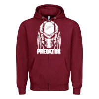 Burgundy predator Zipper Hoodie - linhVisuals