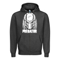 Charcoal Heather predator Zipper Hoodie - linhVisuals