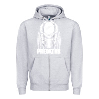 Heather Grey predator Zipper Hoodie - linhVisuals