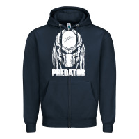 Navy predator Zipper Hoodie - linhVisuals