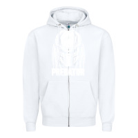 White predator Zipper Hoodie - linhVisuals