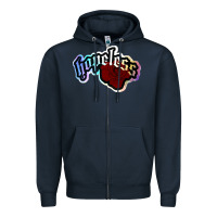 Navy holographic halsey hopeless fountai Zipper Hoodie - linhVisuals