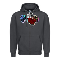 Smoke holographic halsey hopeless fountai Zipper Hoodie - linhVisuals