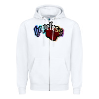 White holographic halsey hopeless fountai Zipper Hoodie - linhVisuals