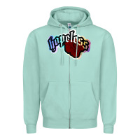 Seafoam holographic halsey hopeless fountai Zipper Hoodie - linhVisuals