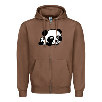 Chestnut baby panda bear Zipper Hoodie - linhVisuals