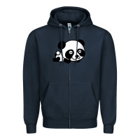 Navy baby panda bear Zipper Hoodie - linhVisuals