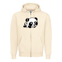 Sandshell baby panda bear Zipper Hoodie - linhVisuals