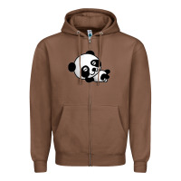 Chestnut baby panda bear Zipper Hoodie - linhVisuals