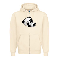 Sandshell baby panda bear Zipper Hoodie - linhVisuals