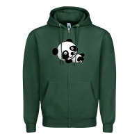 Sports Green baby panda bear Zipper Hoodie - linhVisuals