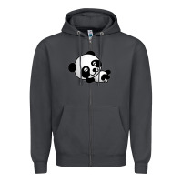 Smoke baby panda bear Zipper Hoodie - linhVisuals