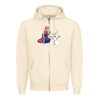 Sandshell olaf and  elsa Zipper Hoodie - linhVisuals