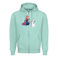 Seafoam olaf and  elsa Zipper Hoodie - linhVisuals