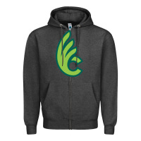 Charcoal Heather wilmington college quaqers Zipper Hoodie - linhVisuals