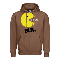 Chestnut Mr Pacman Zipper Hoodie - linhVisuals