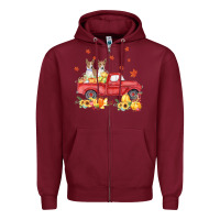 Burgundy basenji pumpkin truck fall leaf thanksgiving halloween Zipper Hoodie - linhVisuals