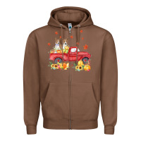 Chestnut basenji pumpkin truck fall leaf thanksgiving halloween Zipper Hoodie - linhVisuals