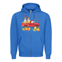 True Royal basenji pumpkin truck fall leaf thanksgiving halloween Zipper Hoodie - linhVisuals