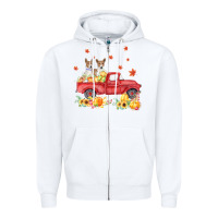 Basenji Pumpkin Truck Fall Leaf Thanksgiving Halloween Zipper Hoodie | Teevron