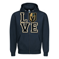 Navy the love golden knight Zipper Hoodie - linhVisuals