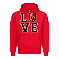 Red the love golden knight Zipper Hoodie - linhVisuals