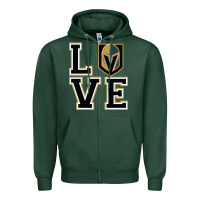Sports Green the love golden knight Zipper Hoodie - linhVisuals