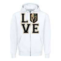 White the love golden knight Zipper Hoodie - linhVisuals