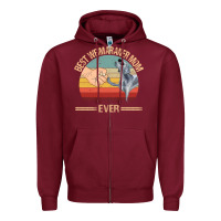 Burgundy best weimaraner mom ever mom gift mother's day Zipper Hoodie - linhVisuals