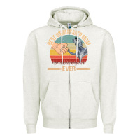 Oatmeal Heather best weimaraner mom ever mom gift mother's day Zipper Hoodie - linhVisuals