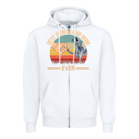 White best weimaraner mom ever mom gift mother's day Zipper Hoodie - linhVisuals