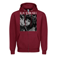 Burgundy kate bush vintage Zipper Hoodie - linhVisuals