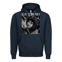 Navy kate bush vintage Zipper Hoodie - linhVisuals