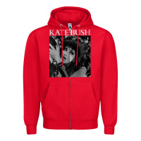 Red kate bush vintage Zipper Hoodie - linhVisuals
